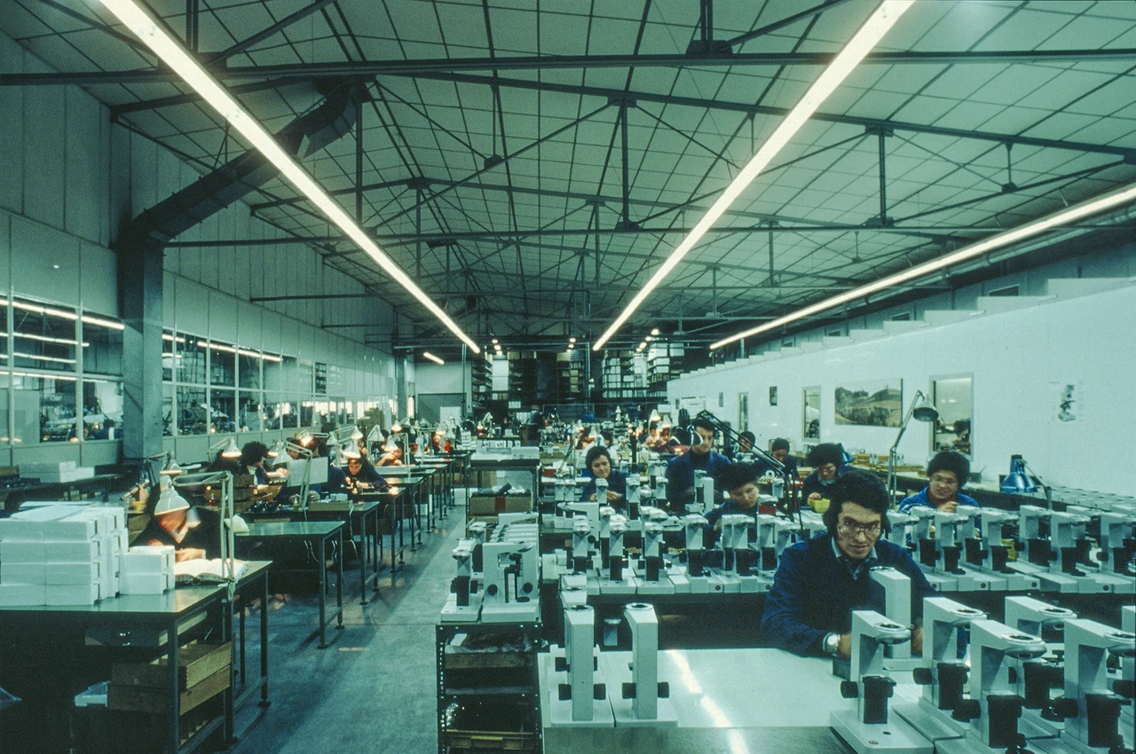 Vista interior de la fábrica Leica en Portugal